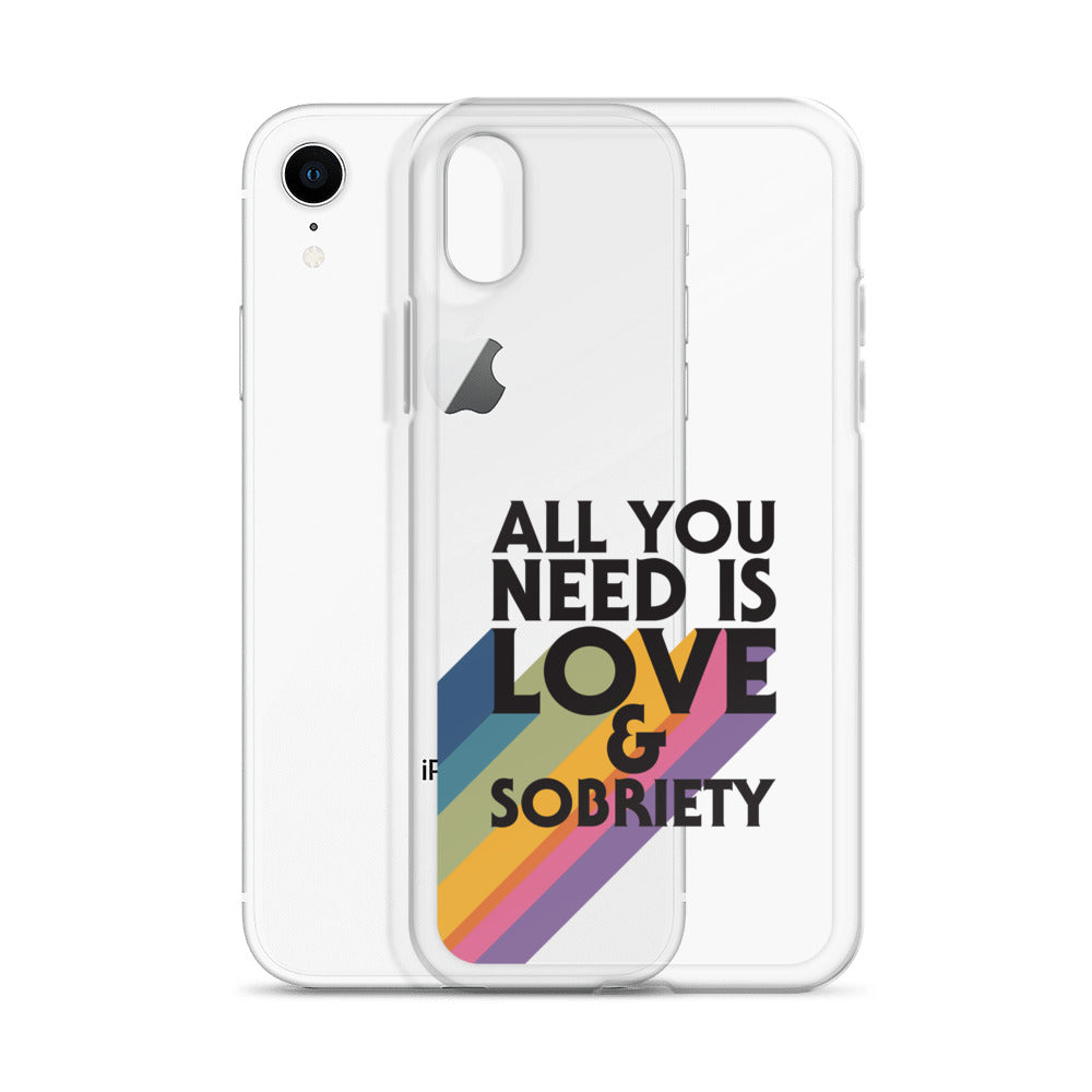 I Love Recovery - All You Need Is Love - Clear Case for iPhone®