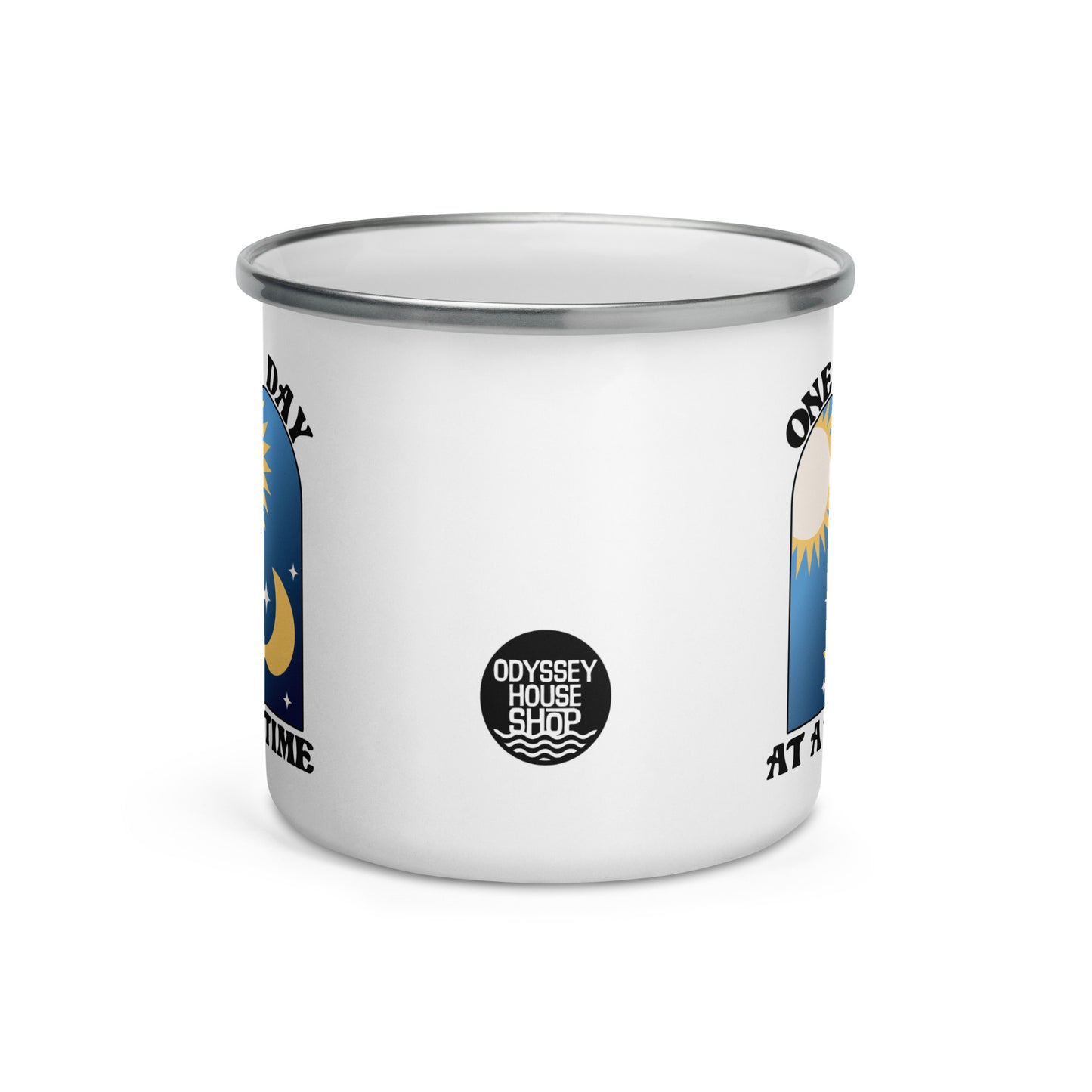 One Day at a Time Maxim Enamel Mug