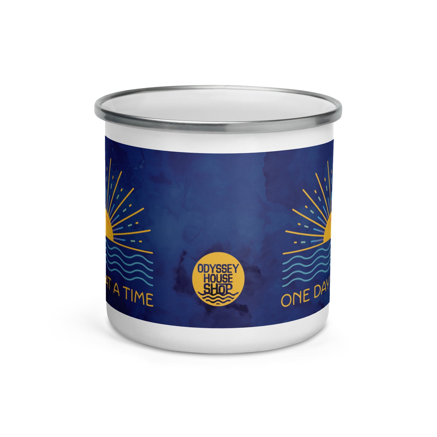 One Day at a Time Maxim Sunrise Enamel Mug