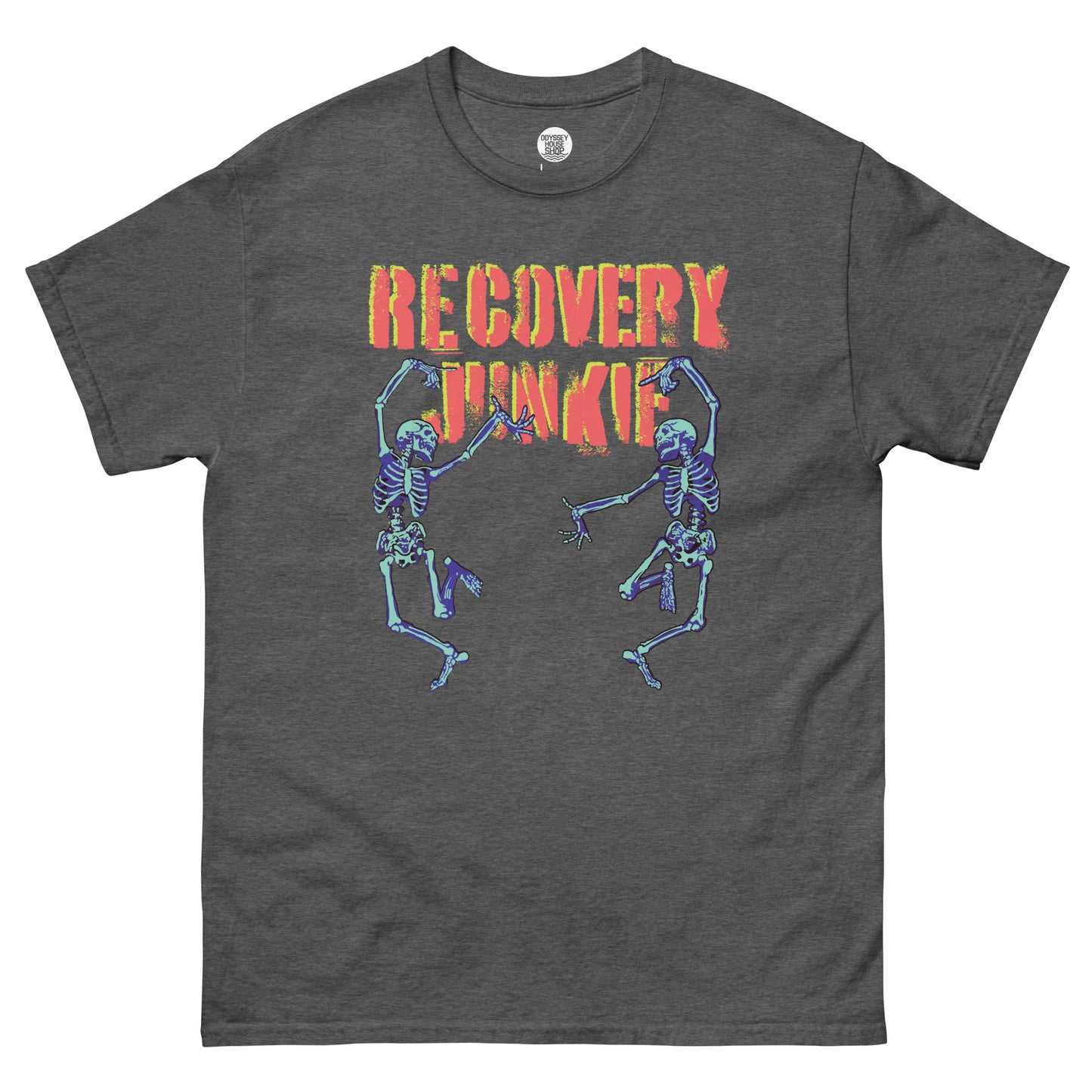 Dancing Recovery Junkie Skeletons - Men's classic tee