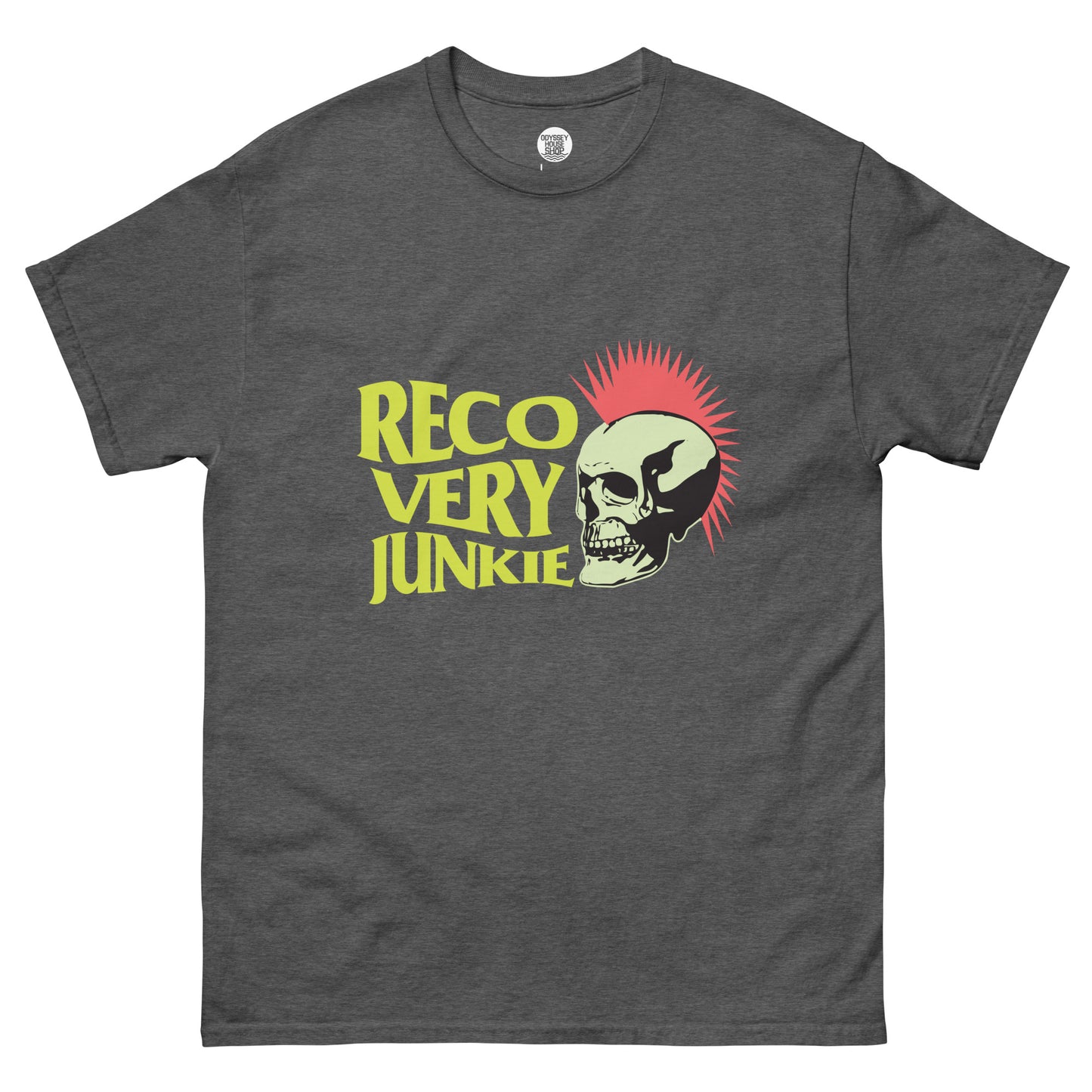 Recovery Junkie Mohawk Skull 3 - Men's classic tee