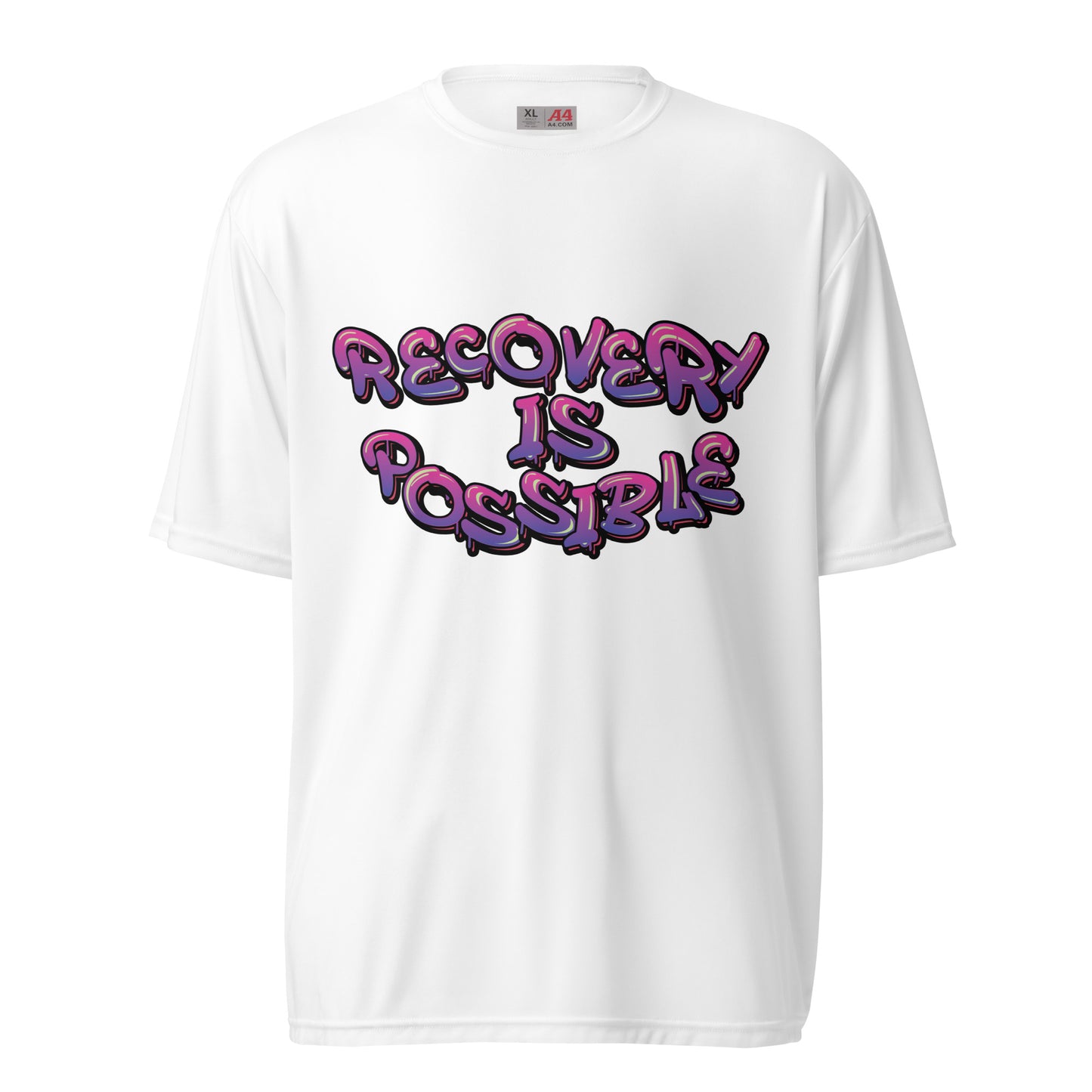 Recovery Junkie Graffiti Unisex performance crew neck t-shirt