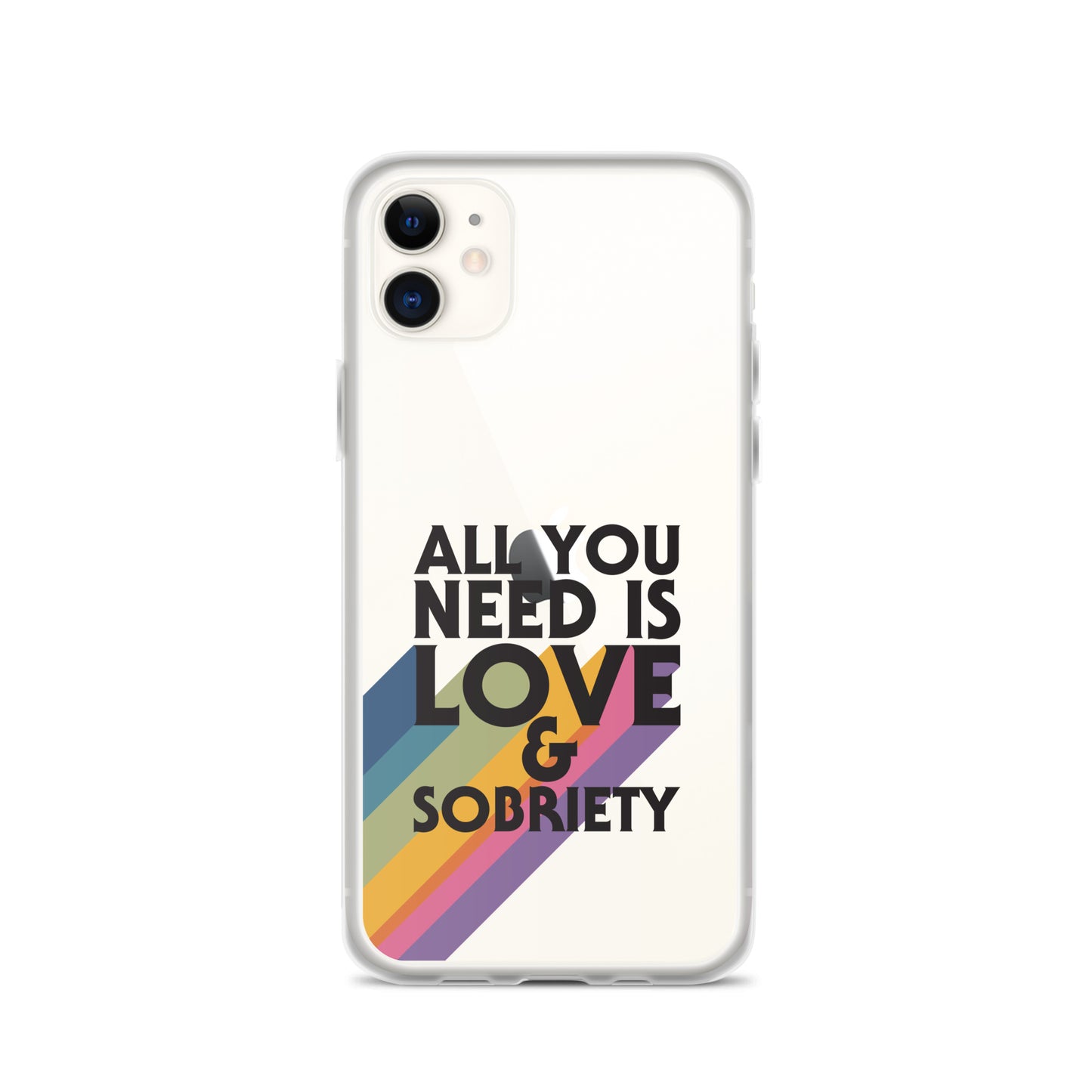I Love Recovery - All You Need Is Love - Clear Case for iPhone®