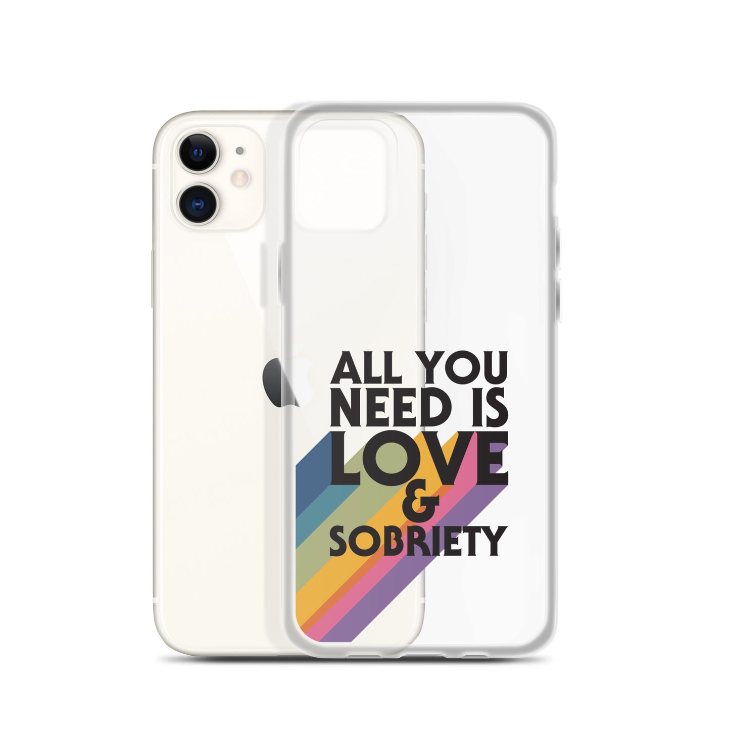 I Love Recovery - All You Need Is Love - Clear Case for iPhone®