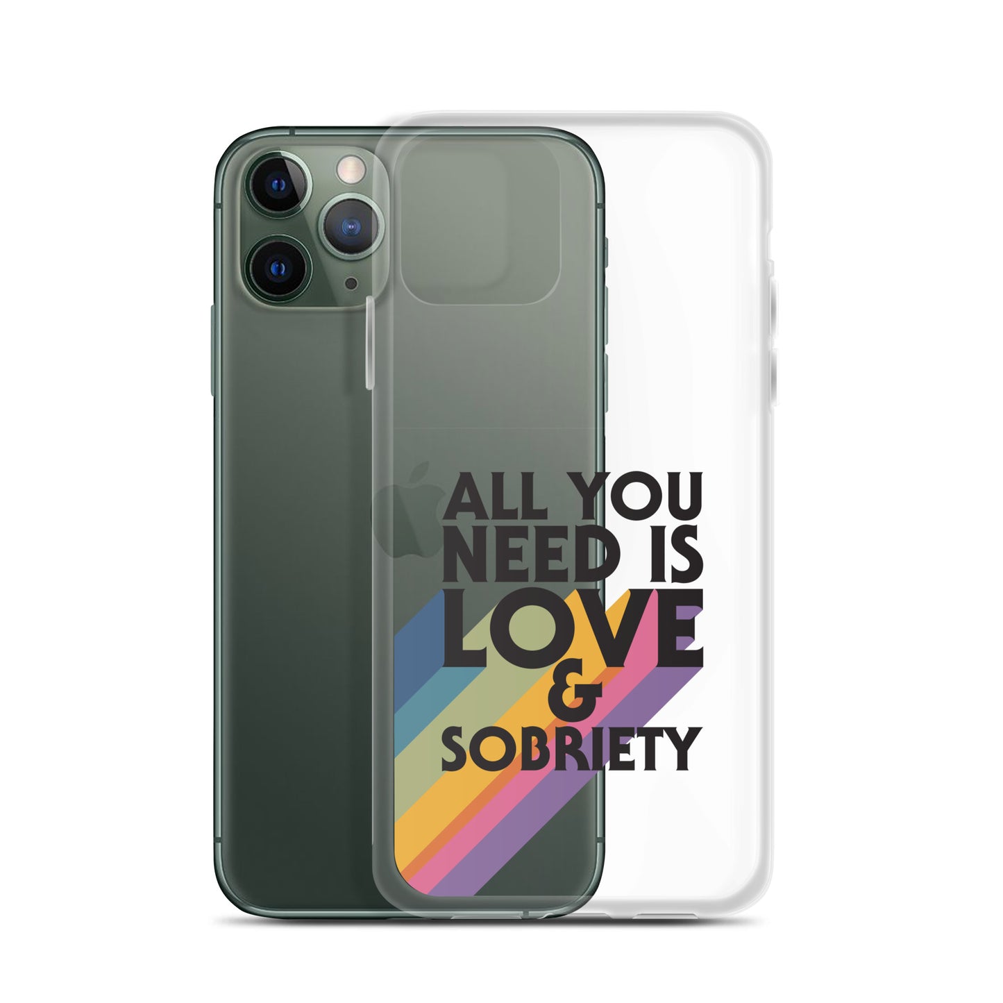 I Love Recovery - All You Need Is Love - Clear Case for iPhone®
