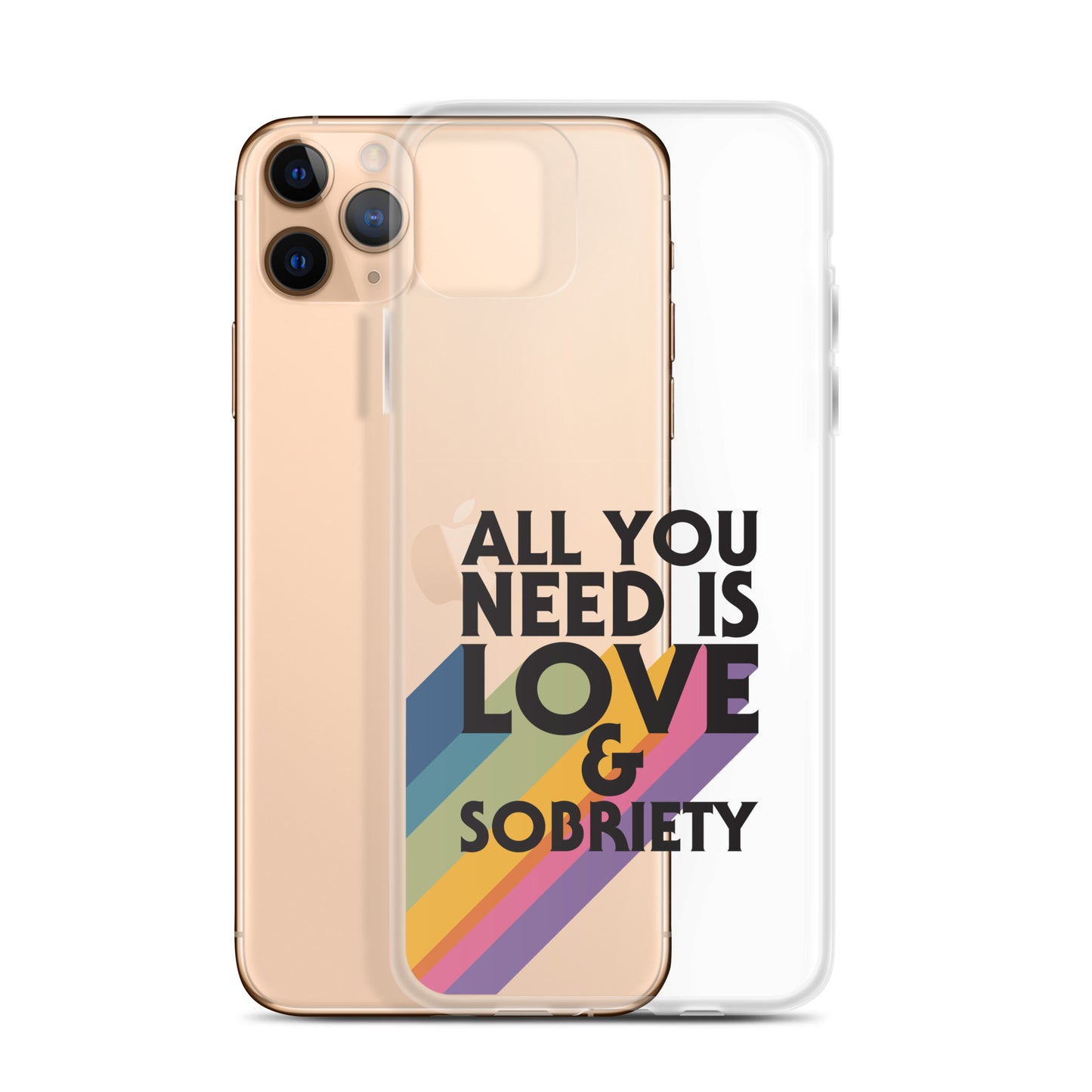 I Love Recovery - All You Need Is Love - Clear Case for iPhone®