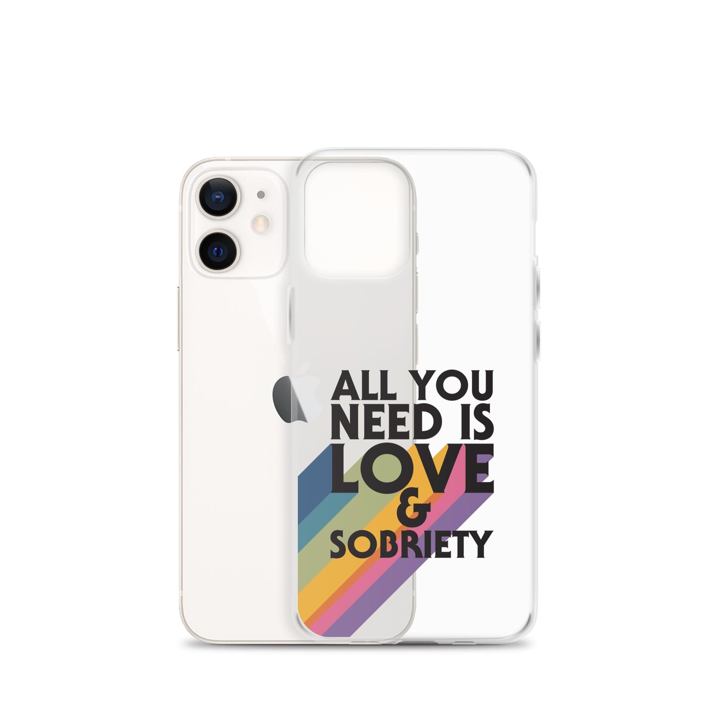 I Love Recovery - All You Need Is Love - Clear Case for iPhone®