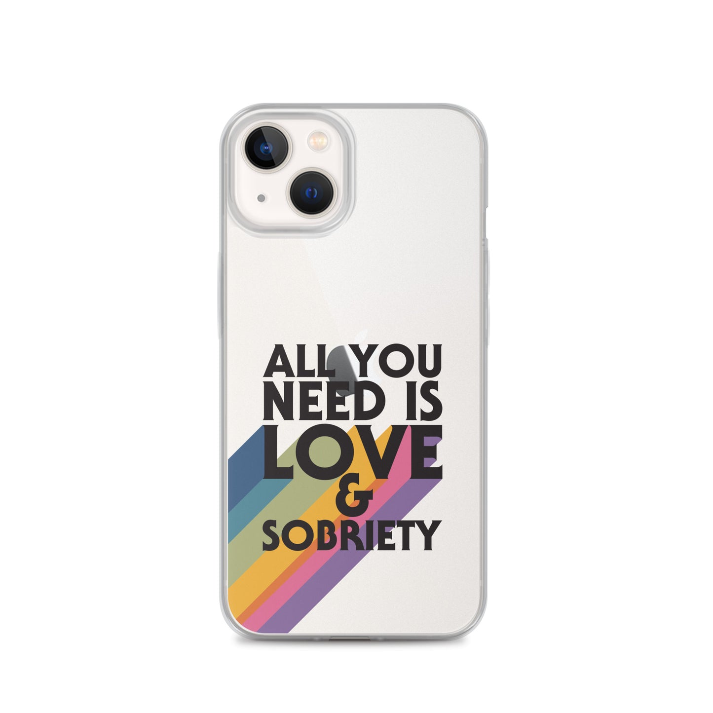 I Love Recovery - All You Need Is Love - Clear Case for iPhone®