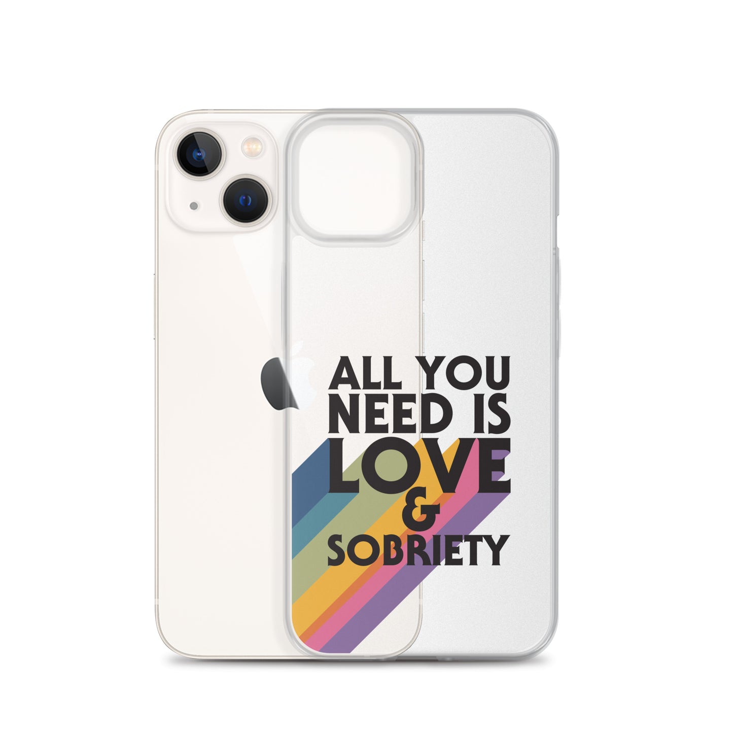 I Love Recovery - All You Need Is Love - Clear Case for iPhone®
