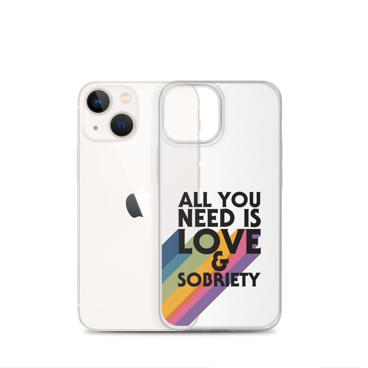 I Love Recovery - All You Need Is Love - Clear Case for iPhone®