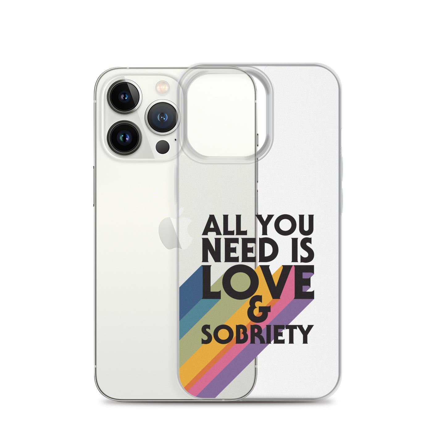 I Love Recovery - All You Need Is Love - Clear Case for iPhone®