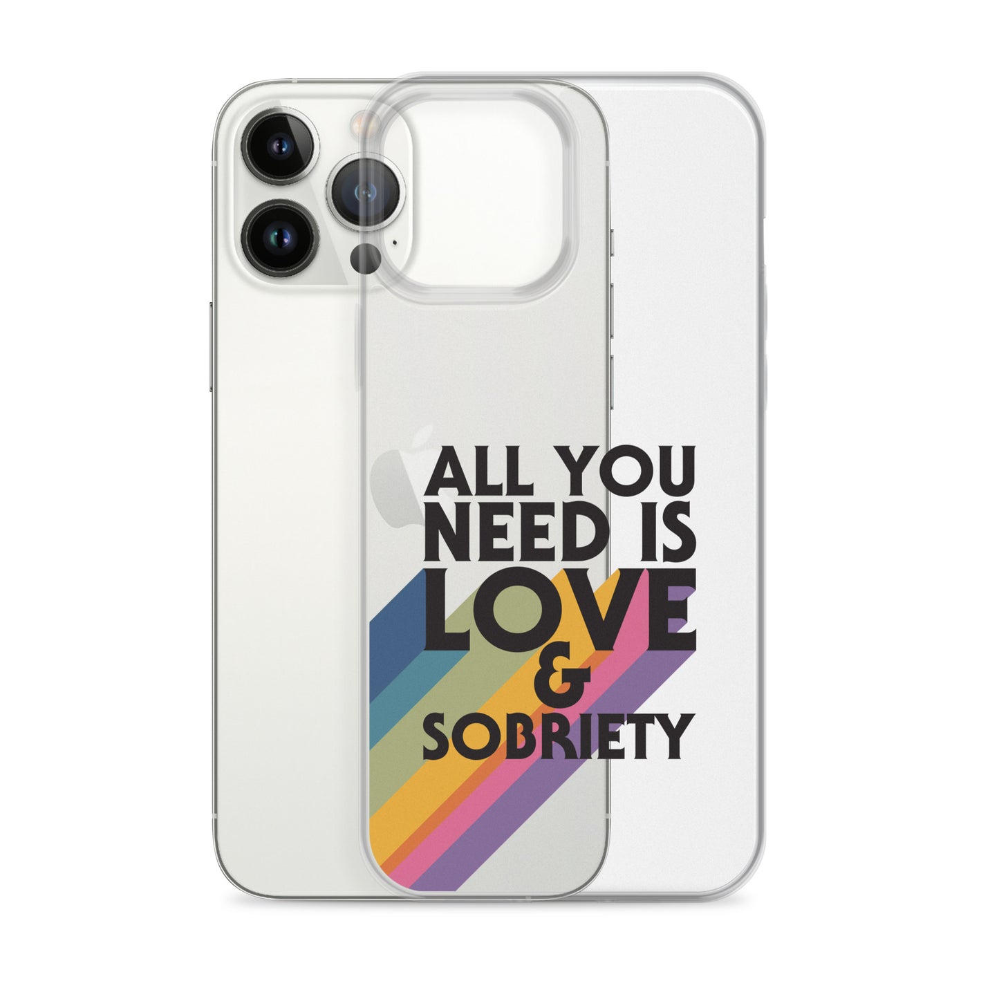 I Love Recovery - All You Need Is Love - Clear Case for iPhone®
