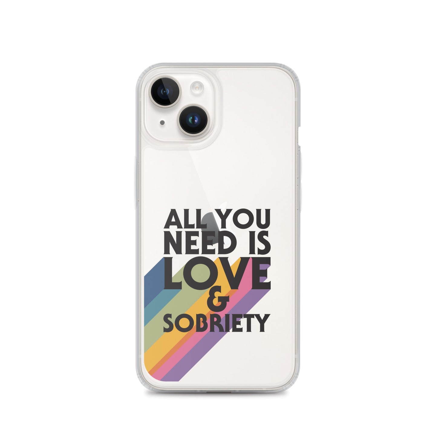 I Love Recovery - All You Need Is Love - Clear Case for iPhone®