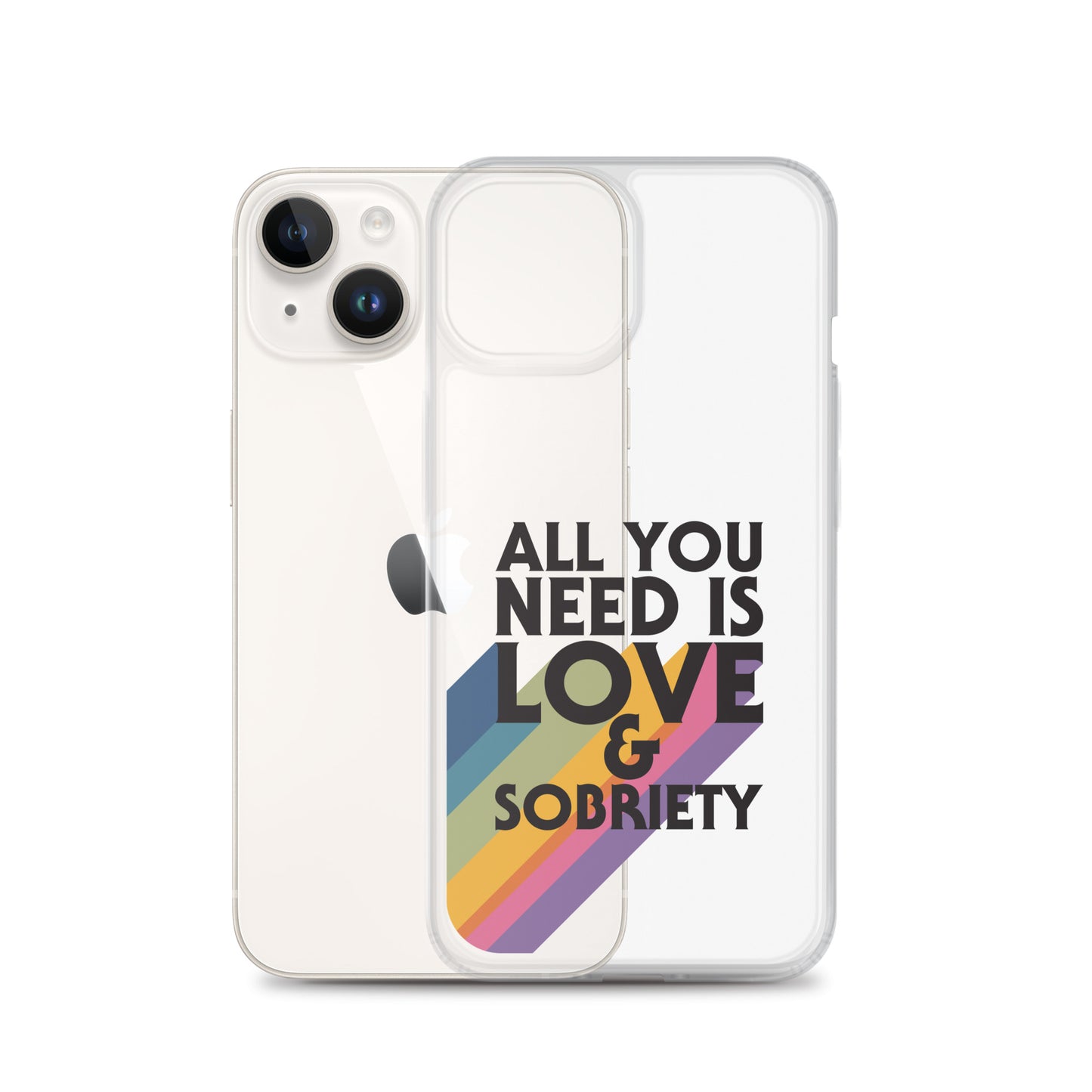 I Love Recovery - All You Need Is Love - Clear Case for iPhone®