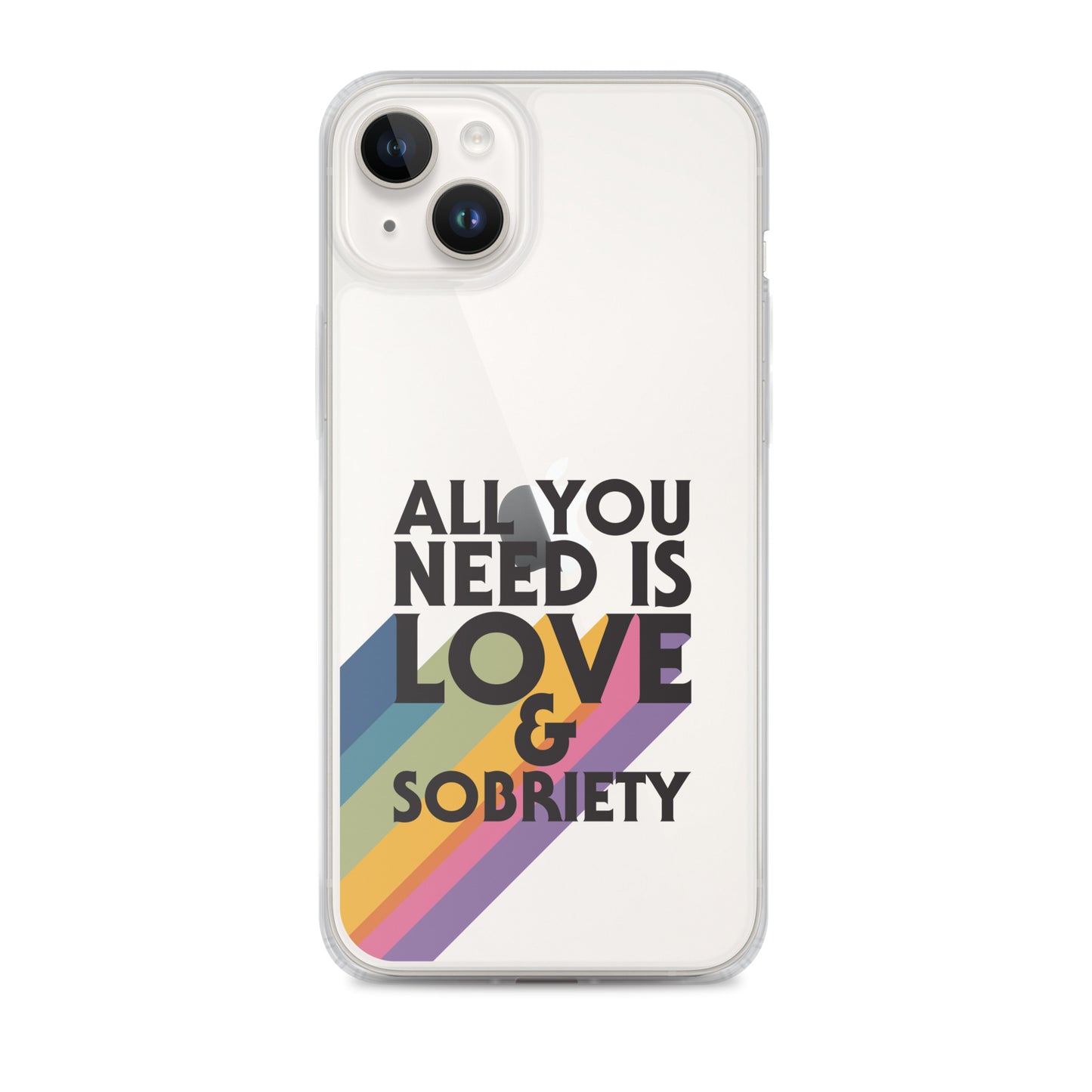 I Love Recovery - All You Need Is Love - Clear Case for iPhone®