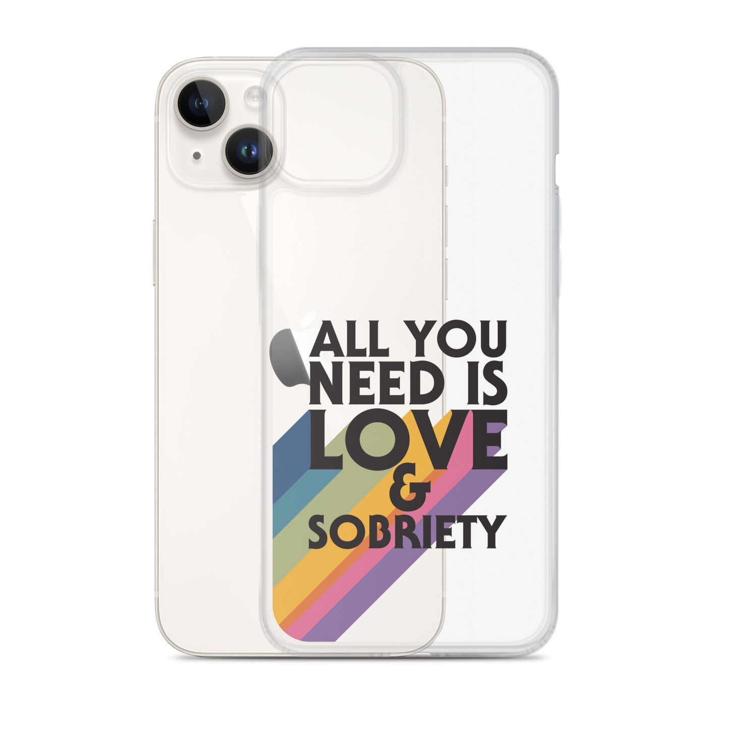 I Love Recovery - All You Need Is Love - Clear Case for iPhone®