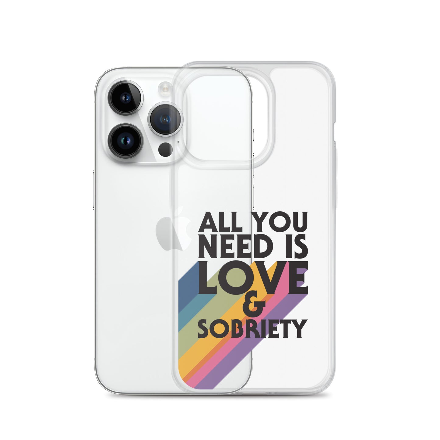 I Love Recovery - All You Need Is Love - Clear Case for iPhone®