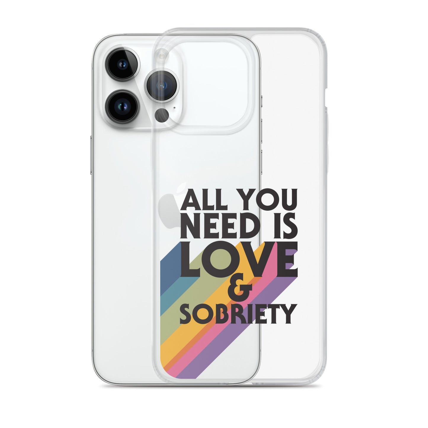 I Love Recovery - All You Need Is Love - Clear Case for iPhone®