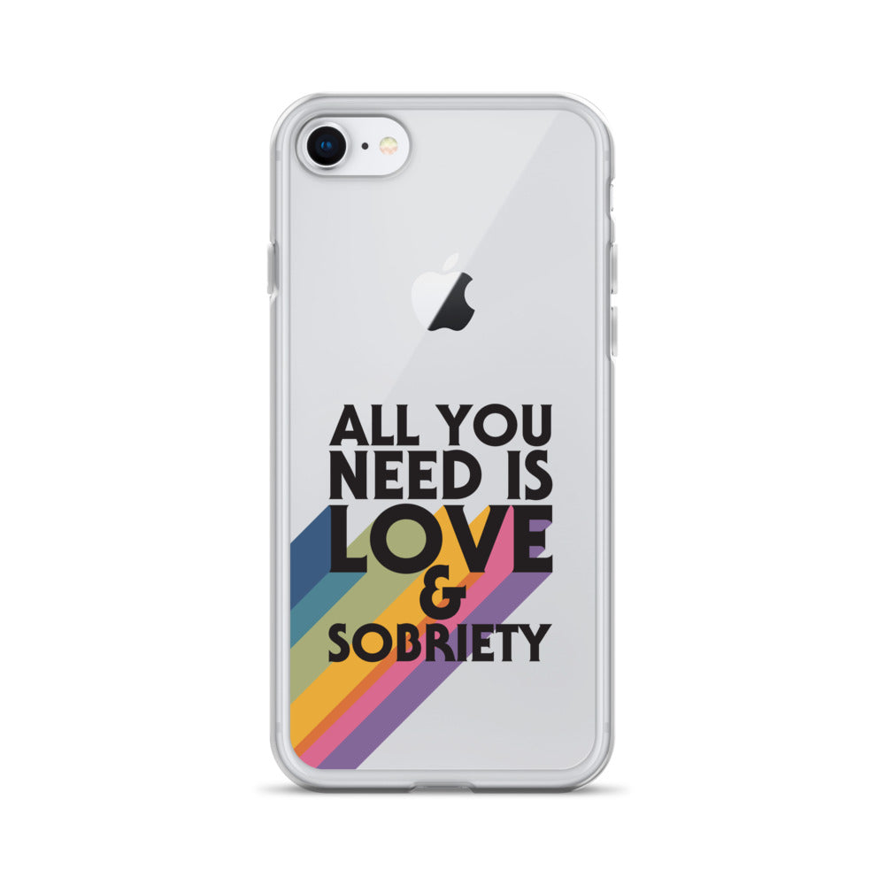 I Love Recovery - All You Need Is Love - Clear Case for iPhone®