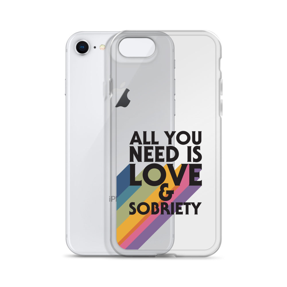 I Love Recovery - All You Need Is Love - Clear Case for iPhone®