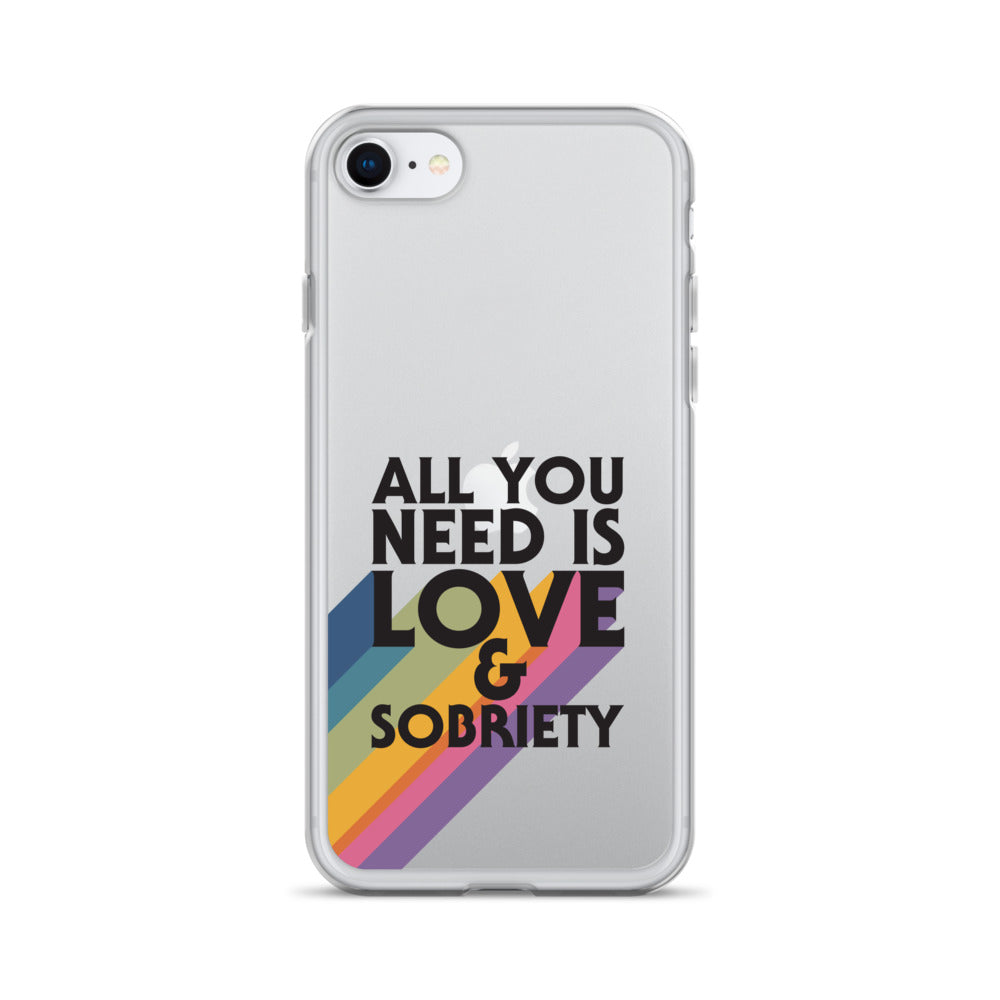 I Love Recovery - All You Need Is Love - Clear Case for iPhone®
