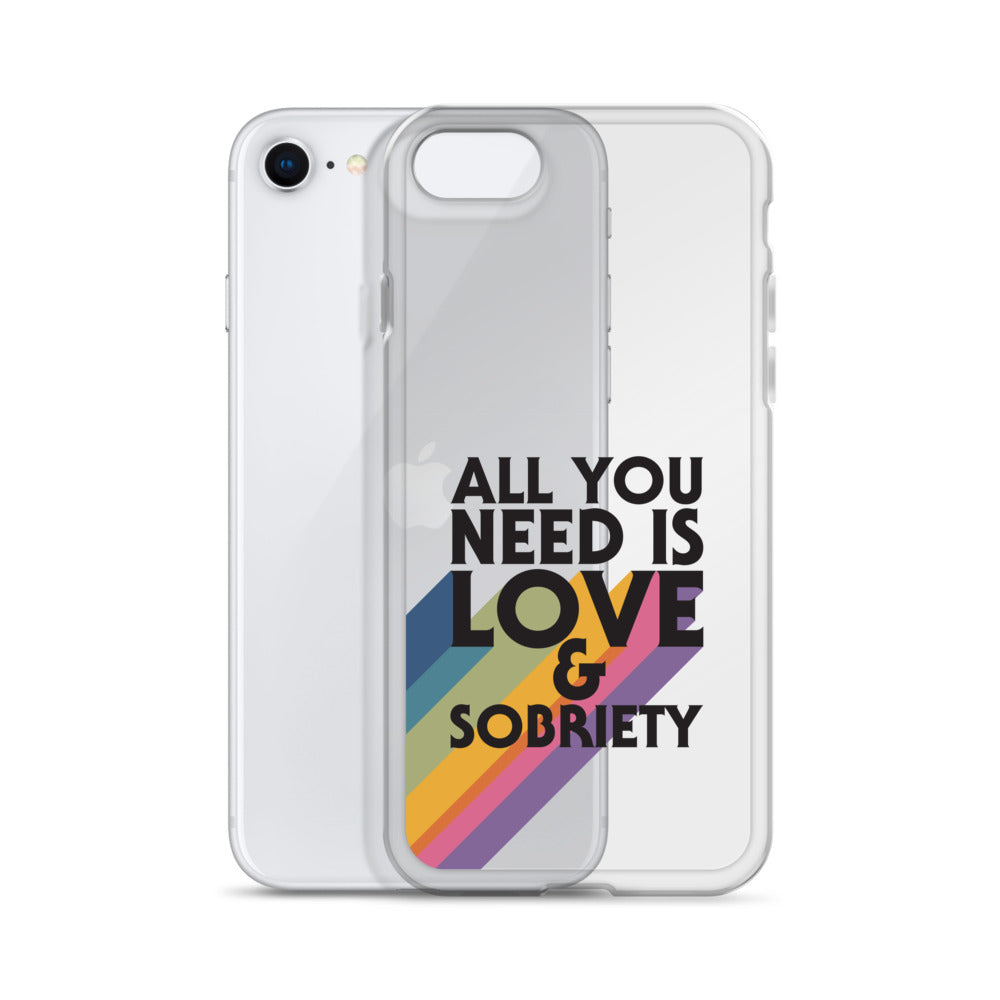 I Love Recovery - All You Need Is Love - Clear Case for iPhone®