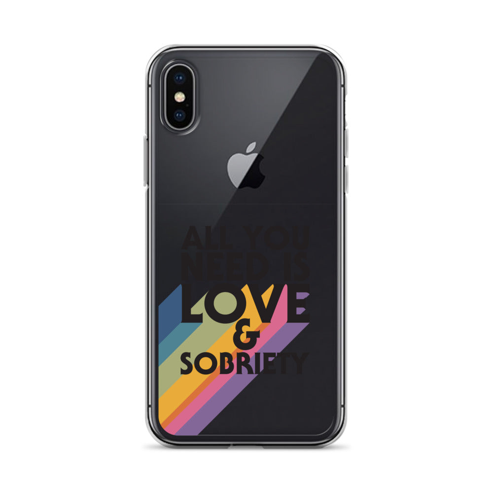 I Love Recovery - All You Need Is Love - Clear Case for iPhone®