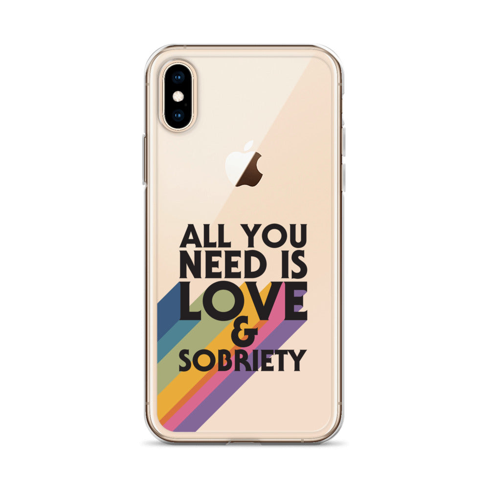 I Love Recovery - All You Need Is Love - Clear Case for iPhone®