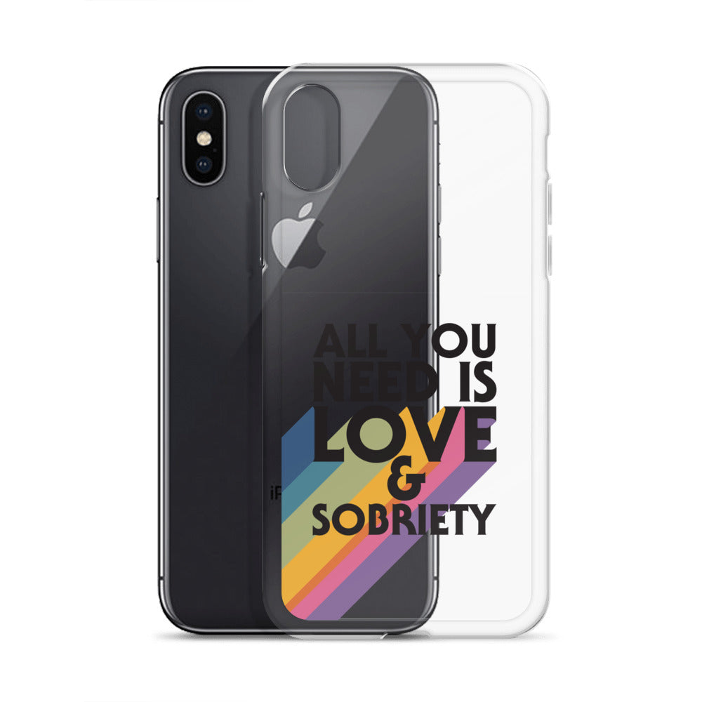 I Love Recovery - All You Need Is Love - Clear Case for iPhone®