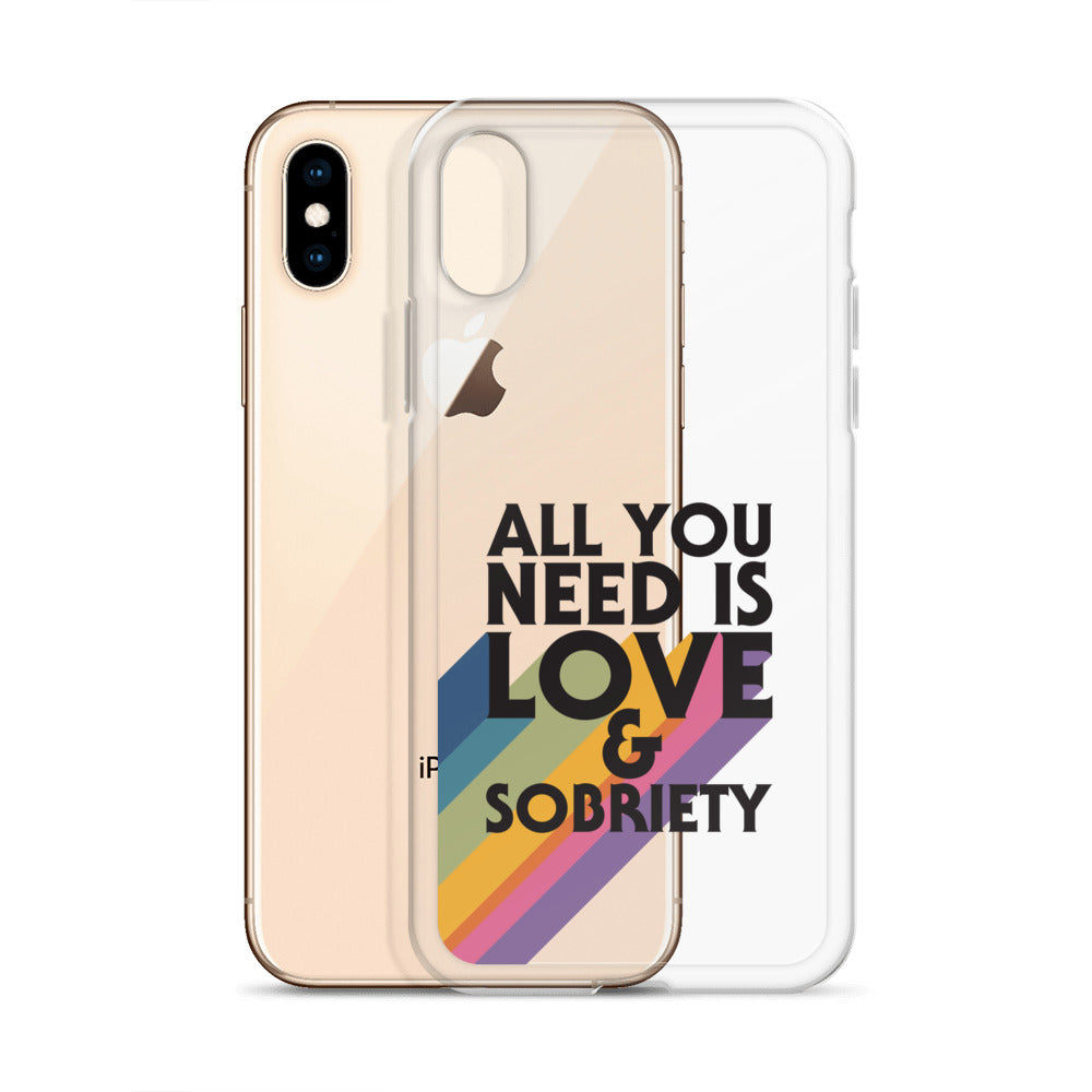 I Love Recovery - All You Need Is Love - Clear Case for iPhone®