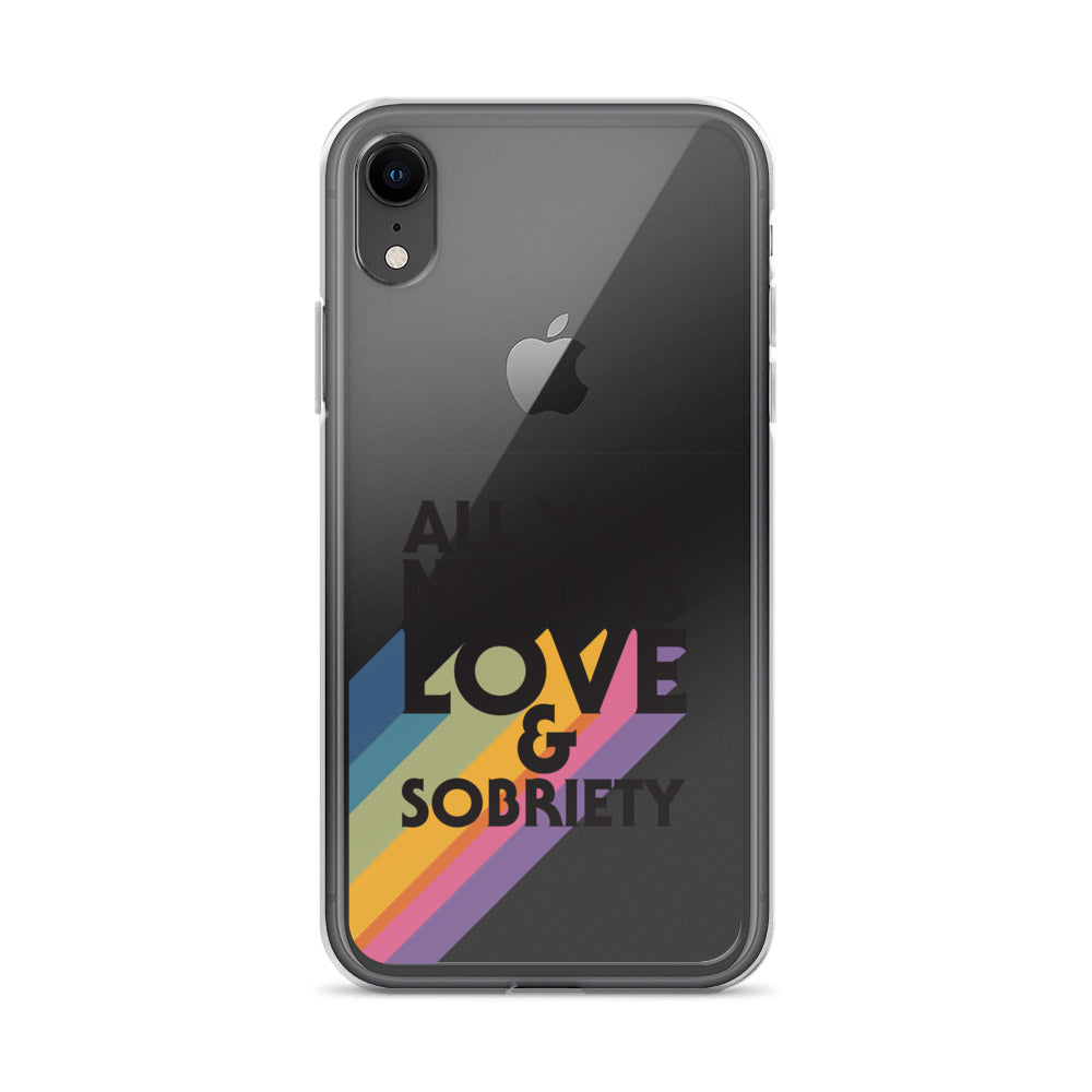 I Love Recovery - All You Need Is Love - Clear Case for iPhone®