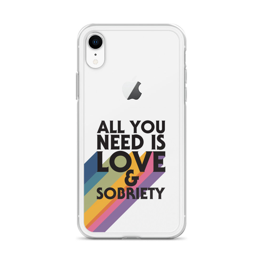 I Love Recovery - All You Need Is Love - Clear Case for iPhone®