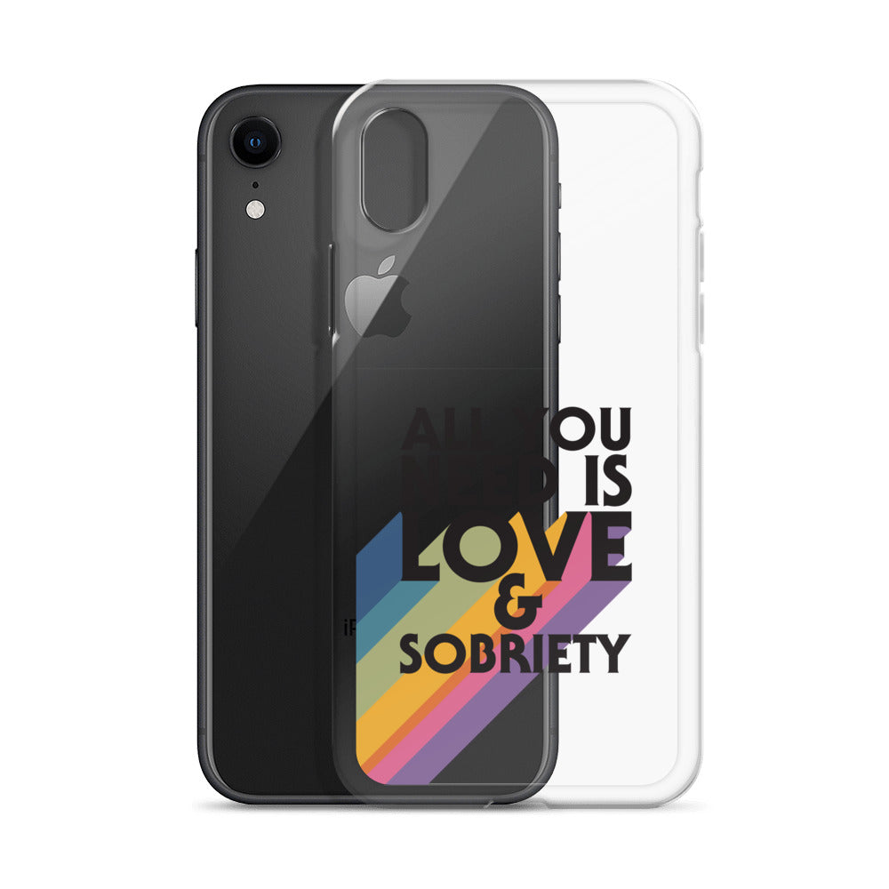 I Love Recovery - All You Need Is Love - Clear Case for iPhone®