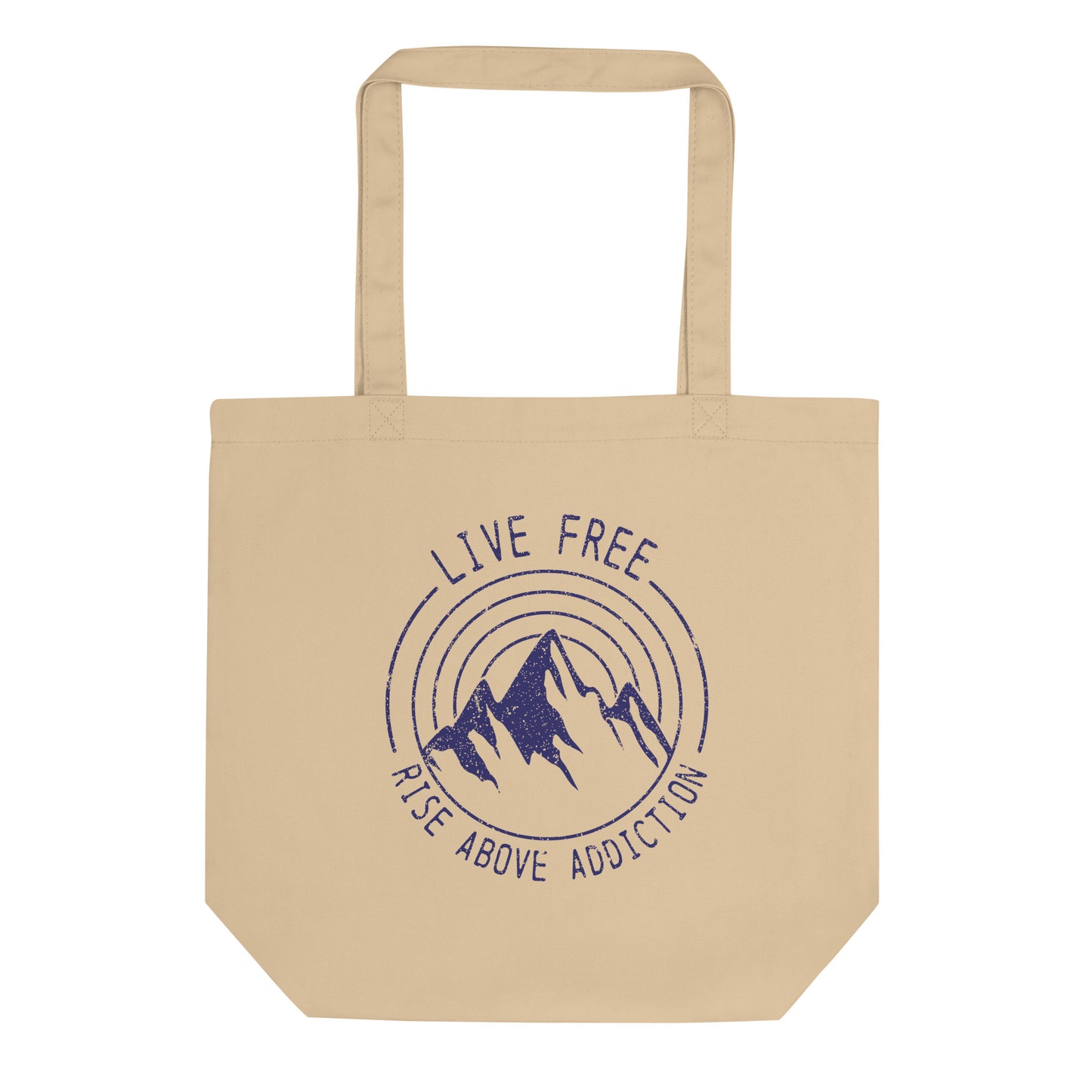 Live Free and Rise Above Addiction Eco Tote Bag - The recovery Collection