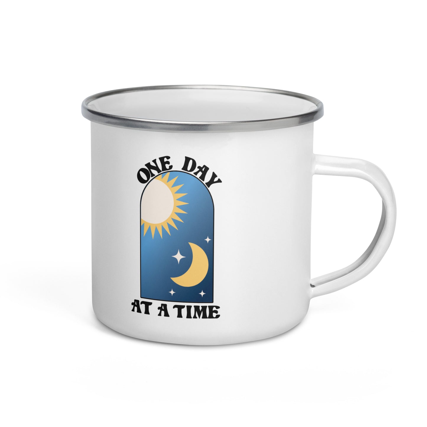 One Day at a Time Maxim Enamel Mug