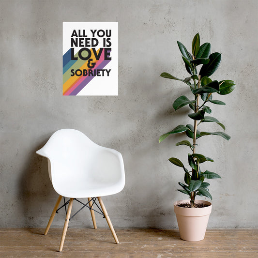 I Love Recovery - All You Need Is Love - Poster