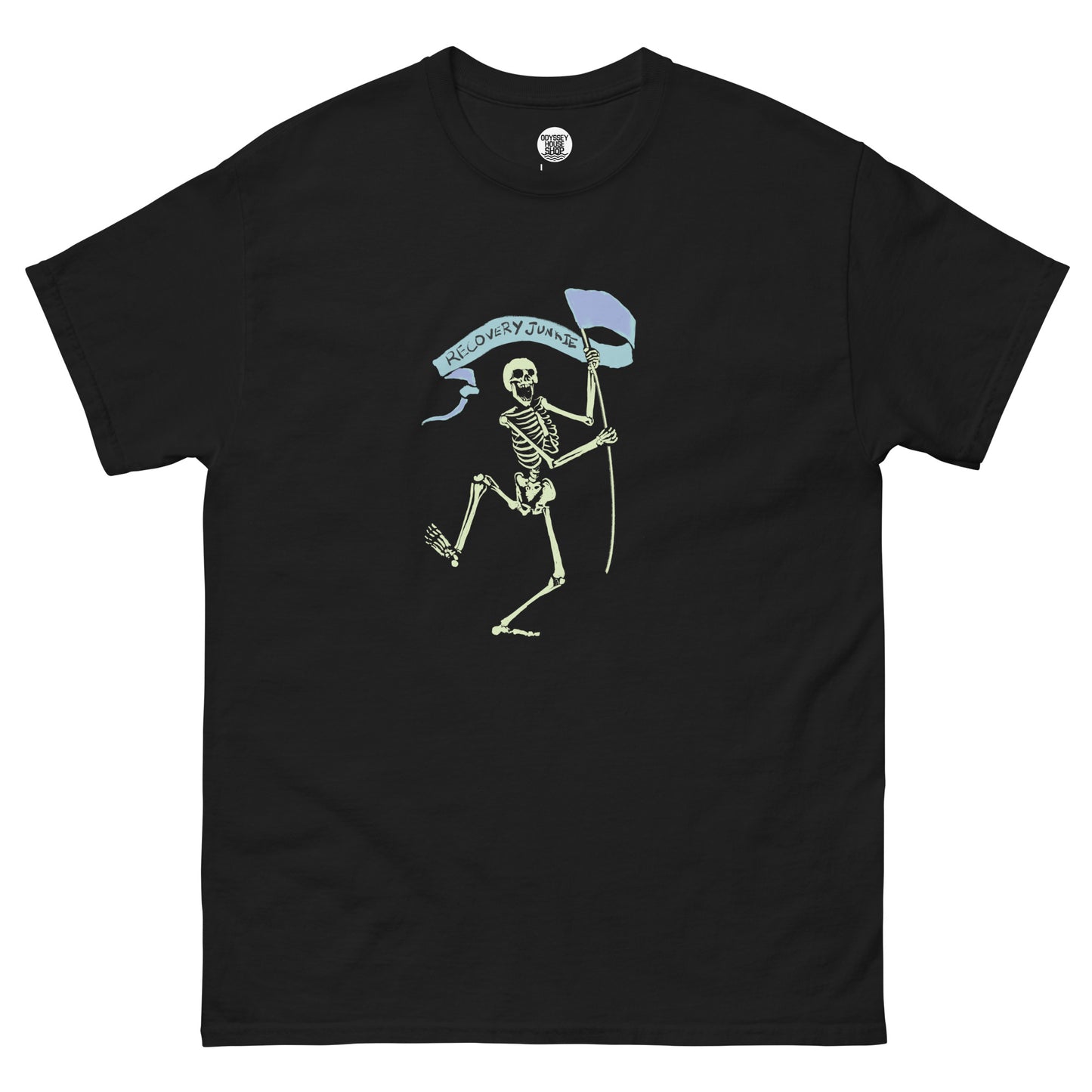 Dancing Recovery Junkie Skeleton - Men's classic tee