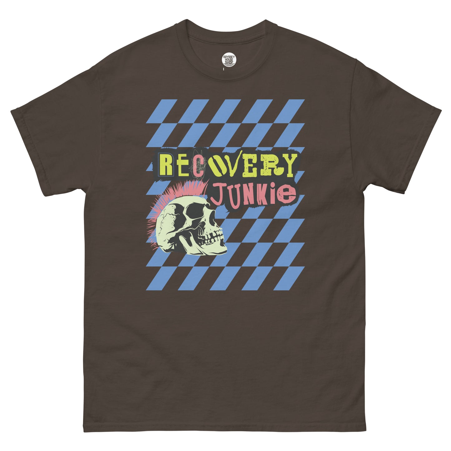 Recovery Junkie Mohawk Skull - Men's classic tee