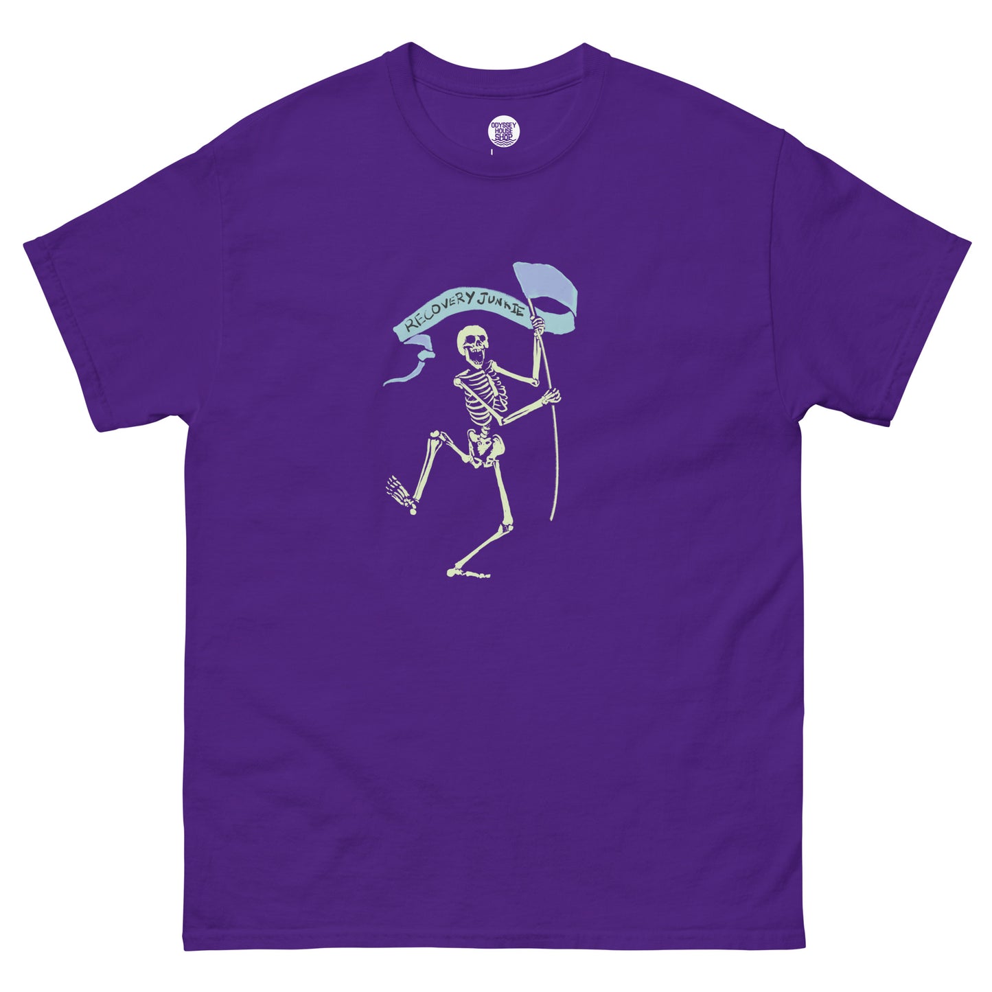 Dancing Recovery Junkie Skeleton - Men's classic tee