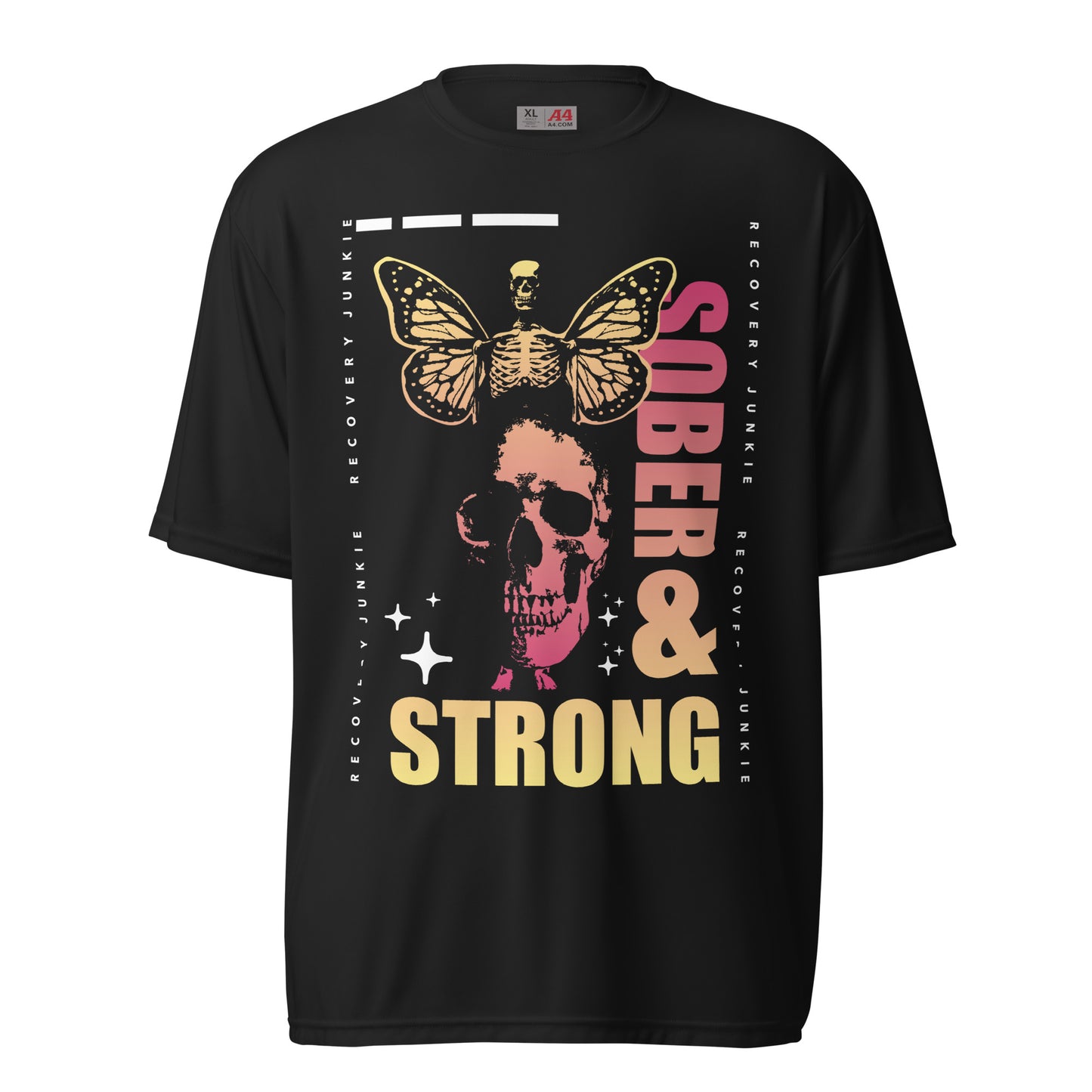 Sober and Strong Recovery Junkie Unisex performance crew neck t-shirt