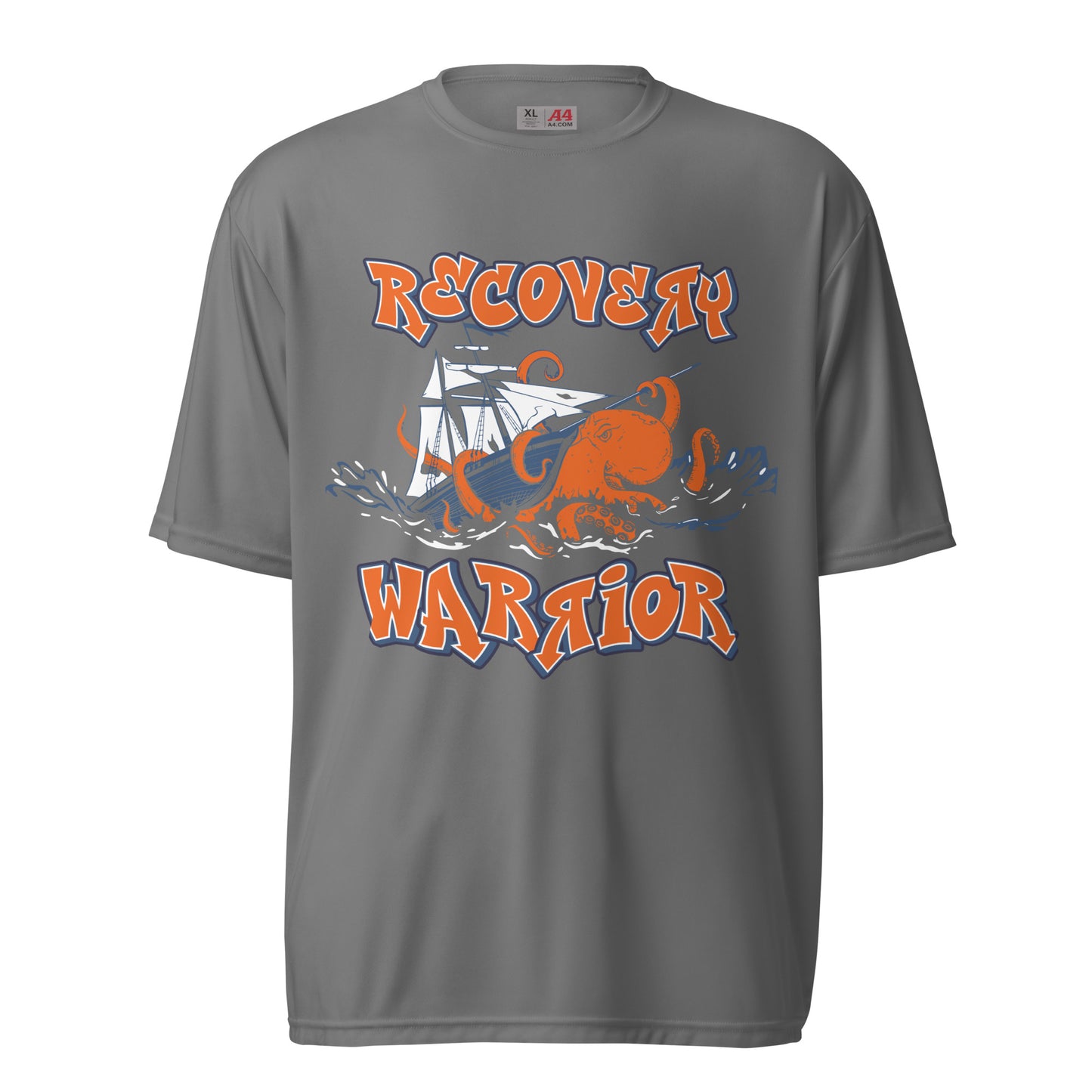 Recovery Junkie Kraken Unisex performance crew neck t-shirt