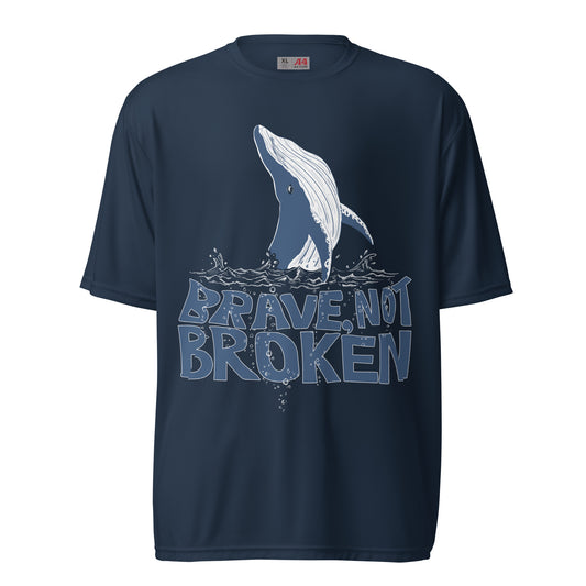 Recovery Junkie Whale Unisex performance crew neck t-shirt