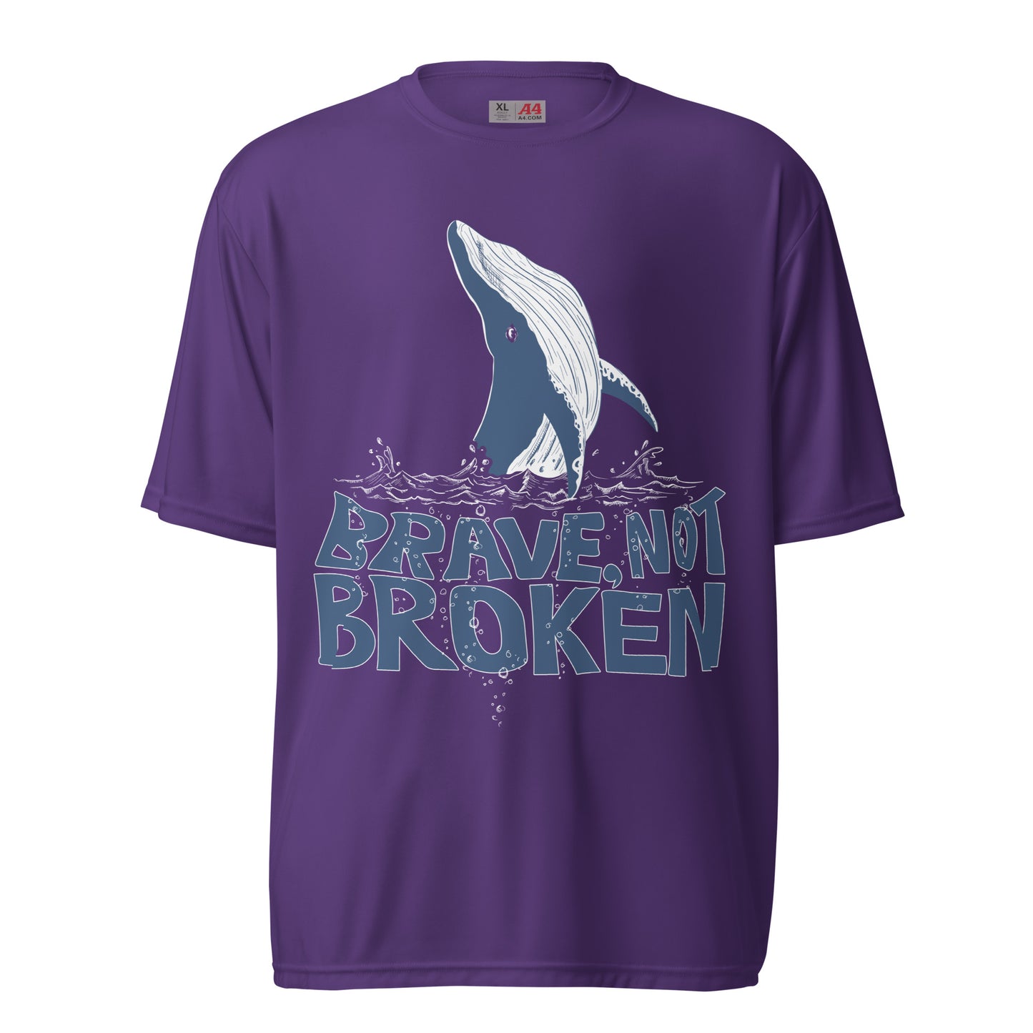 Recovery Junkie Whale Unisex performance crew neck t-shirt