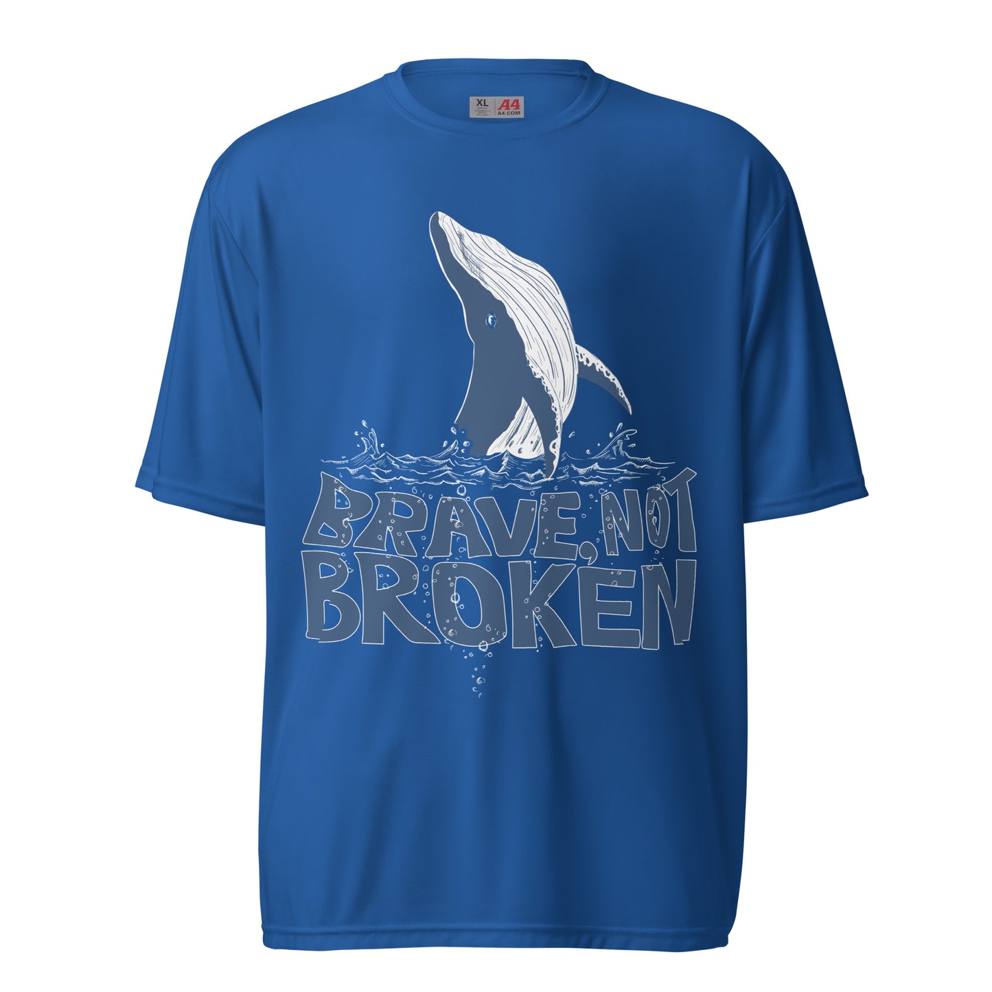 Recovery Junkie Whale Unisex performance crew neck t-shirt