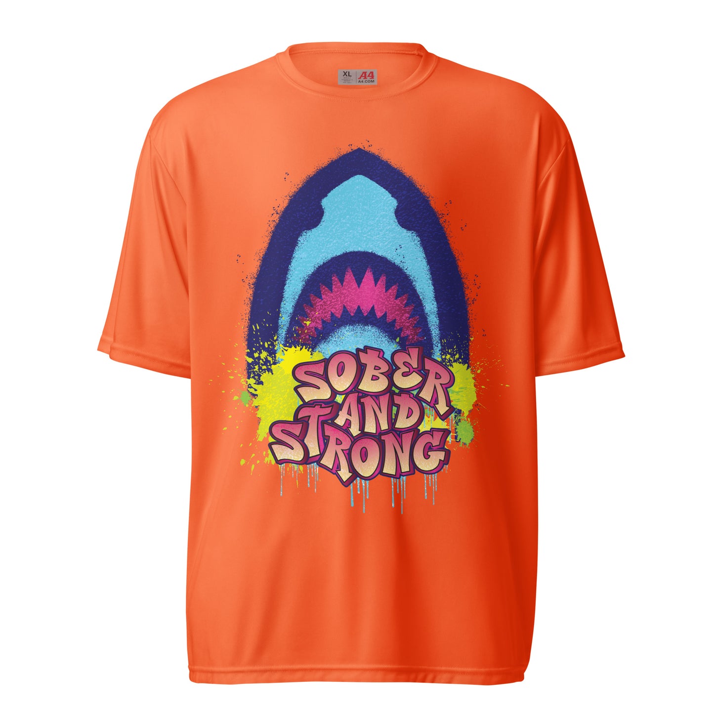 Recovery Junkie Shark Unisex performance crew neck t-shirt