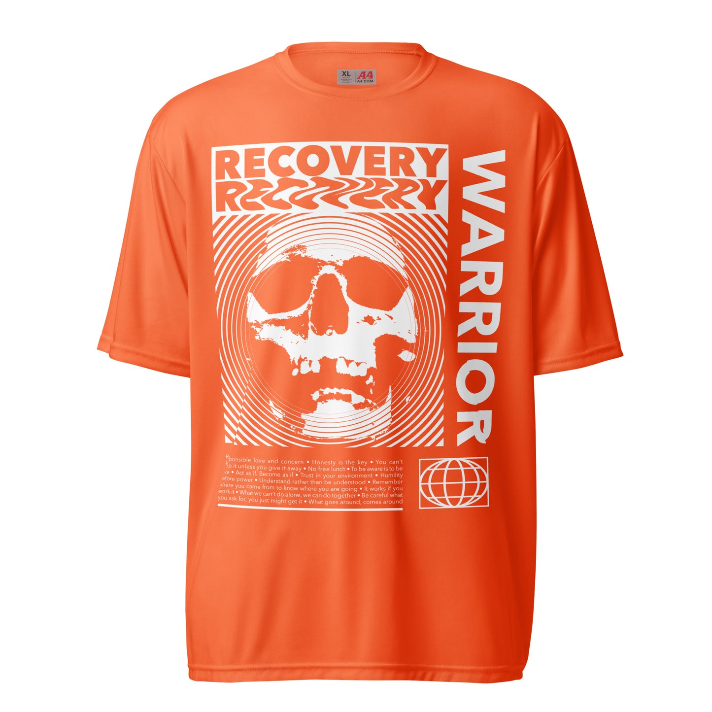 Recovery Warrior Recovery Junkie Unisex performance crew neck t-shirt